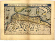 North Africa, 1570 Ortelius - Old Map Reprint - World