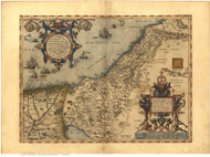 Palestine, 1570 Ortelius - Old Map Reprint - World