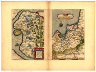 Prussia, 1570 Ortelius - Old Map Reprint - World