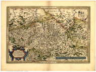 Saxony, 1570 Ortelius - Old Map Reprint - World