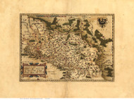 Silesia, 1570 Ortelius - Old Map Reprint - World