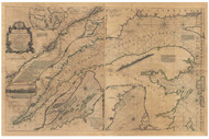St Lawrence River - Frontenac to Anticosti Island, 1768 - Old Map Reprint - USA Jefferys 1768 Atlas 9