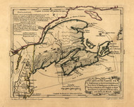 Maritime Provinces - French Text, 1768 - Old Map Reprint - USA Jefferys 1768 Atlas 16