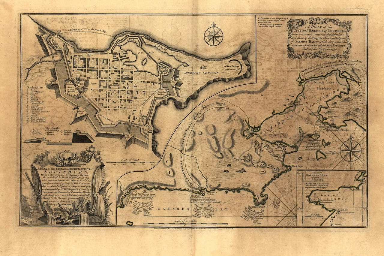 Fort Carillon at Ticonderoga, 1758 - Old Map Reprint - USA Jefferys 1768  Atlas 26 - OLD MAPS