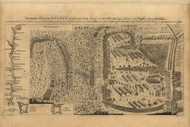 Battle of Lake George, 1756 - Old Map Reprint - USA Jefferys 1768 Atlas 27
