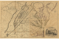 Virginia and part of Maryland, 1751 - Old Map Reprint - USA Jefferys 1768 Atlas 34