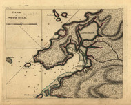 Porto Belo, Panama, 1768 - Old Map Reprint - USA Jefferys 1768 Atlas 52