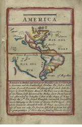 North and South America 1677 Old Map Reprint - Seller