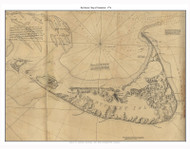 Map of Nantucket 1776 Des Barres - Old Map Custom Print