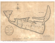 Map of the Island of Nantucket 1782  de Crevecour & Hector - Old Map Reprint
