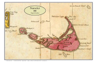 Nantucket 1801 Osgood Carleton - Old Map Custom Print