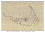 Nantucket Island 1826 Lt. J Anderson/Army Corps of Engineers B-38 - Old Map Custom Print