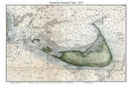 Nantucket Nautical Chart 1857 US Coast Survey - Old Map Custom Print