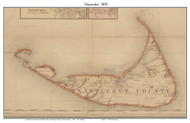 Nantucket 1858 H.F. Walling - Old Map Custom Print