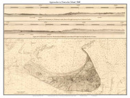 Approaches to Nantucket Island 1860 United States Coast Survey - Old Map Custom Print - Nantucket