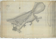 Nantucket Harbor 1828 Prescott & Day - Old Map Reprint