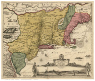 New England ca1685 Old Map Reprint - Visscher