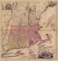 New England ca1760 Old Map Reprint - Jeffereys