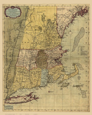 New England 1771 Old Map Reprint - Bowles - B6 Color