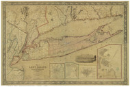 Long Island 1844 - Smith - Old Map Reprint