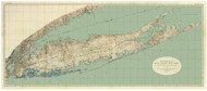 Long Island 1913 - Bien - Old Map Reprint