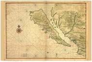 California as an Island, 1650 Vinckeboons - USA Regional