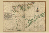 Delaware Bay Region, 1639 Vinckeboons - USA Regional