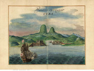 Port of Havana (drawing), 1639 Vinckeboons - USA Regional