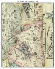 Carroll County New Hampshire 1816 - Old Map Custom Print - Carrigain