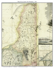 Coos County New Hampshire 1816 - Old Map Custom Print - Carrigain