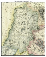 Grafton County New Hampshire 1816 - Old Map Custom Print - Carrigain