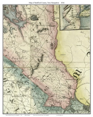 Strafford County New Hampshire 1816 - Old Map Custom Print - Carrigain
