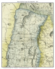 Sullivan County New Hampshire 1816 - Old Map Custom Print - Carrigain