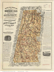Berkshire County Massachusetts 1883 (1896) - Old Map Reprint - County Other