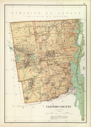 Clinton County New York 1895 - Old Map Reprint - Bien Atlas