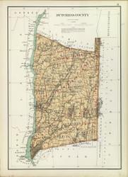 Dutchess County New York 1895 - Old Map Reprint - Bien Atlas