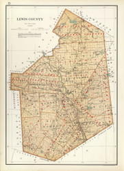 Lewis County New York 1895 - Old Map Reprint - Bien Atlas