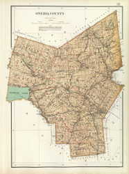 Oneida County New York 1895 - Old Map Reprint - Bien Atlas