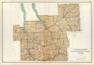 Schuyler, Tompkins, Cortland, Chemung, and Tioga County New York 1895 - Old Map Reprint - Bien Atlas