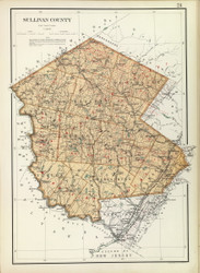 Sullivan County New York 1895 - Old Map Reprint - Bien Atlas