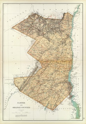 Uslter and Orange County New York 1895 - Old Map Reprint - Bien Atlas