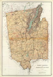 Warren, Saratoga, and Washington County New York 1895 - Old Map Reprint - Bien Atlas