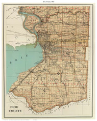 Erie County New York 1895 - Old Map Custom Reprint - Bien State Atlas