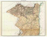 Ulster County New York 1895 - Old Map Custom Reprint - Bien State Atlas