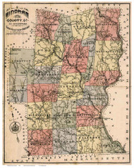 Windham County Vermont 1884 Old Map Reprint - Gazetteers