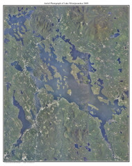 Aerial Photograph of Lake Winnipesaukee, 2009 - New Hampshire Custom Map