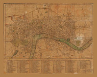 Old Map of London 1781 Harris - Old Map Reprint