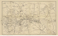Old Map of London 1868 Murray - Old Map Reprint
