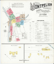 Montpelier, VT Fire Insurance 1899 Sheet 1 - Old Town Map Reprint