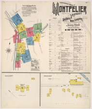 Montpelier, VT Fire Insurance 1905 Sheet 1 - Old Town Map Reprint
